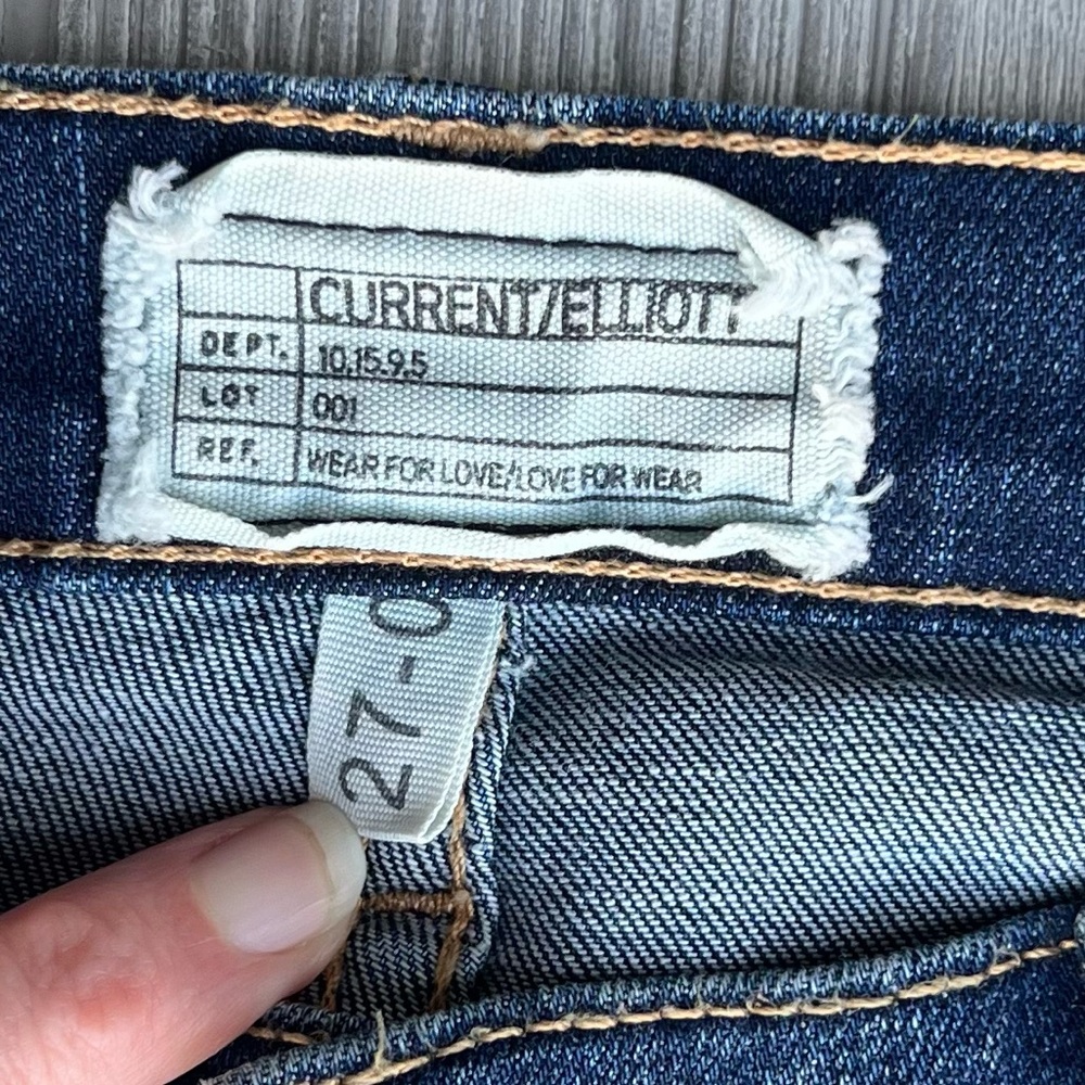 Current/Elliott The Stiletto Townie Skinny Ankle Jeans Women’s Size 27 Med Wash - Picture 4 of 11